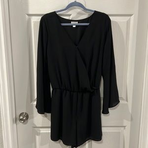 Black Long Sleeve Romper